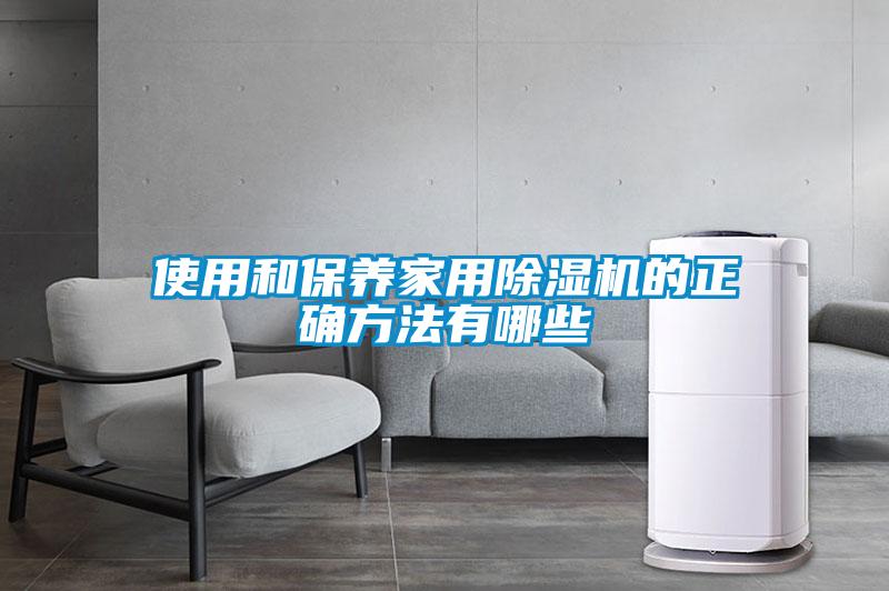使用和保養家用除濕機的正確方法有哪些