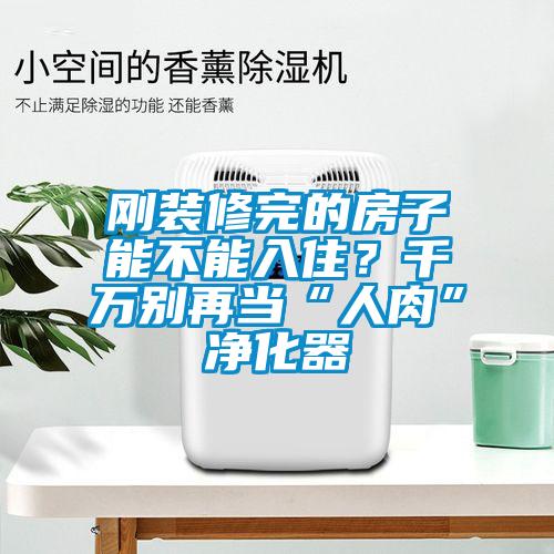 剛裝修完的房子能不能入住？千萬別再當“人肉”凈化器