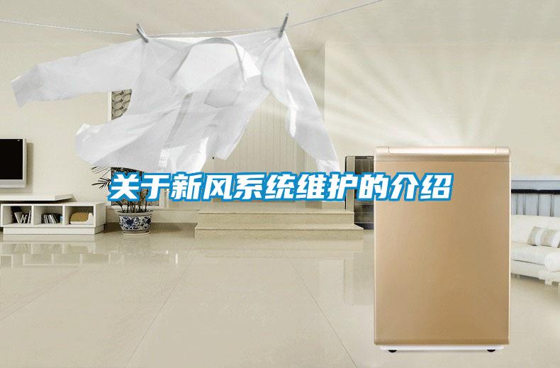 關于新風系統維護的介紹