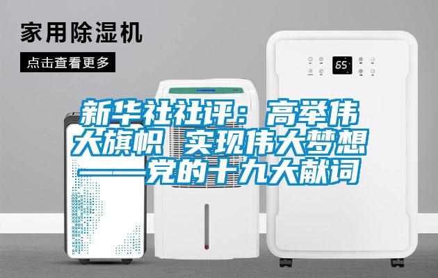 新華社社評：高舉偉大旗幟 實現偉大夢想——黨的十九大獻詞