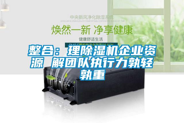 整合：理除濕機企業資源 解團隊執行力孰輕孰重