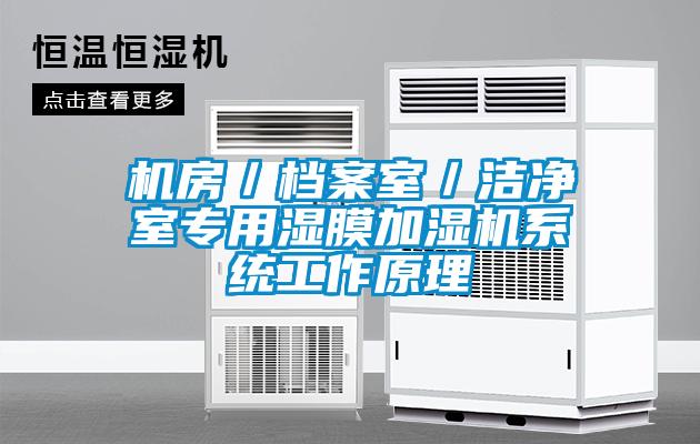 機房／檔案室／潔凈室專用濕膜加濕機系統工作原理