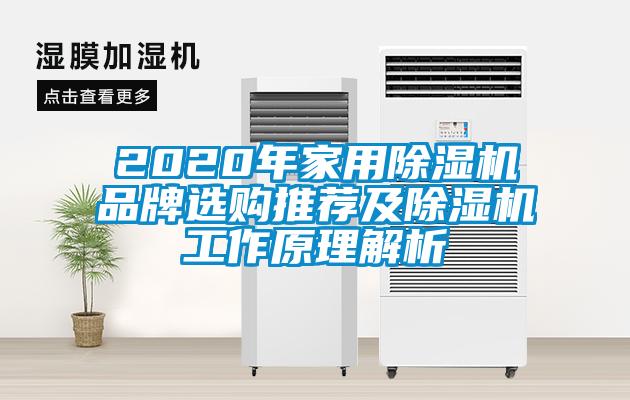 2020年家用除濕機品牌選購推薦及除濕機工作原理解析