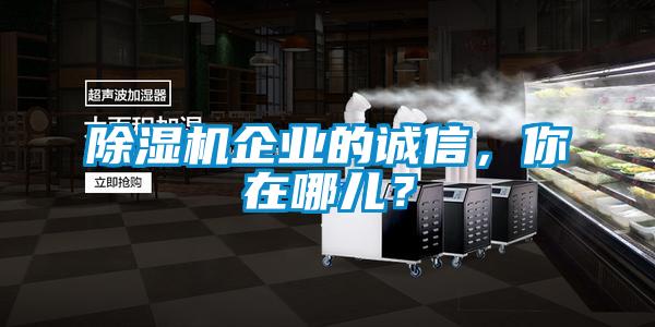 除濕機企業(yè)的誠信，你在哪兒？