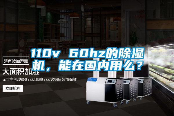 110v 60hz的除濕機，能在國內用么？
