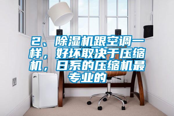 2、除濕機(jī)跟空調(diào)一樣，好壞取決于壓縮機(jī)，日系的壓縮機(jī)最專業(yè)的