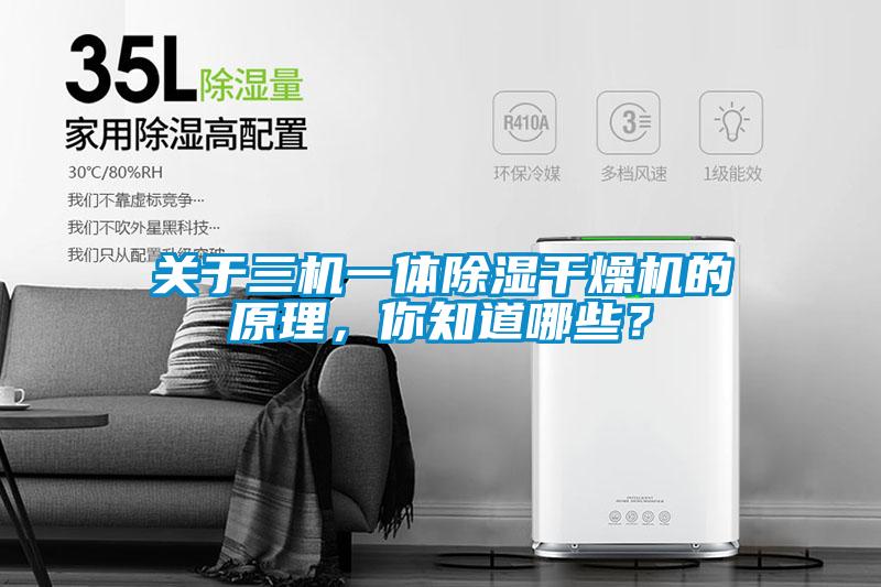 關(guān)于三機(jī)一體除濕干燥機(jī)的原理，你知道哪些？