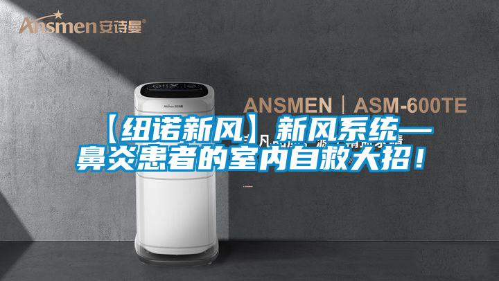 【紐諾新風】新風系統—鼻炎患者的室內自救大招！