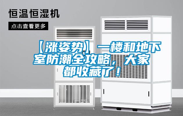 【漲姿勢】一樓和地下室防潮全攻略，大家都收藏了！