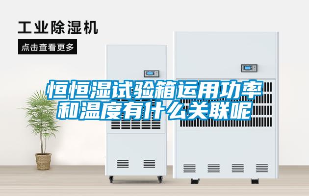 恒恒濕試驗箱運用功率和溫度有什么關聯呢