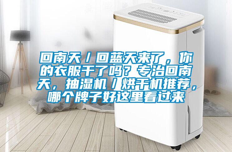 回南天／回藍(lán)天來(lái)了，你的衣服干了嗎？專治回南天，抽濕機(jī)／烘干機(jī)推薦，哪個(gè)牌子好這里看過(guò)來(lái)