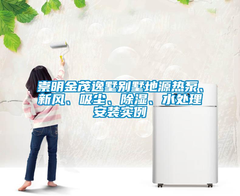 崇明金茂逸墅別墅地源熱泵、新風(fēng)、吸塵、除濕、水處理安裝實(shí)例