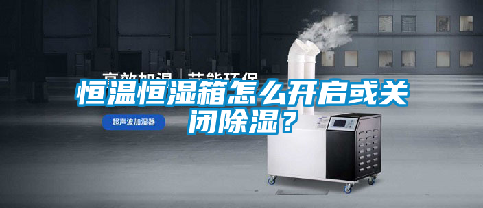 恒溫恒濕箱怎么開啟或關(guān)閉除濕？