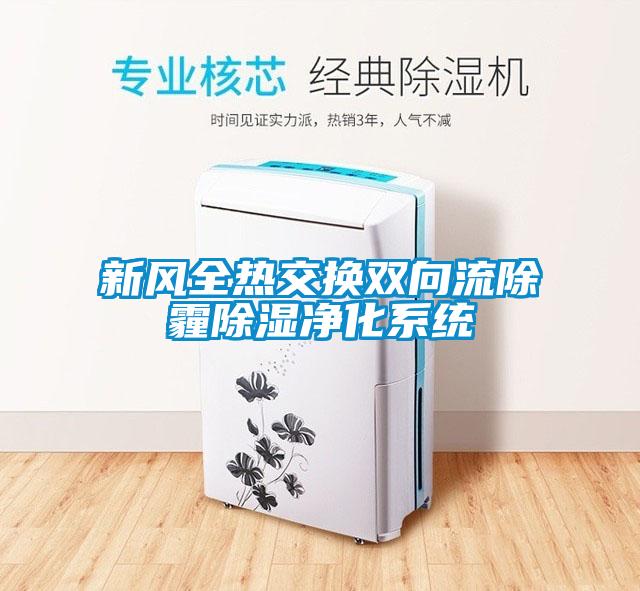新風全熱交換雙向流除霾除濕凈化系統