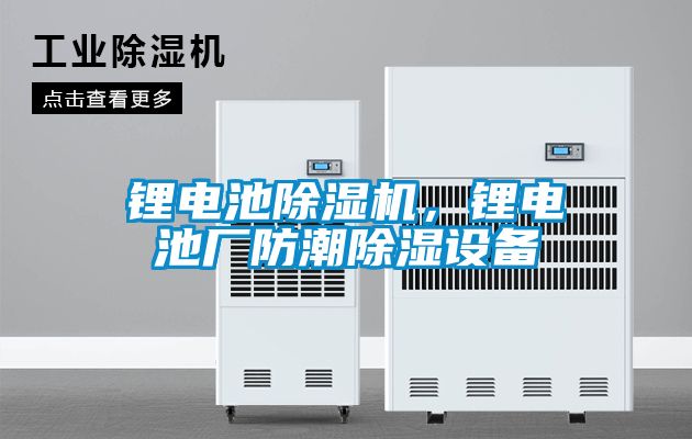 鋰電池除濕機，鋰電池廠防潮除濕設備