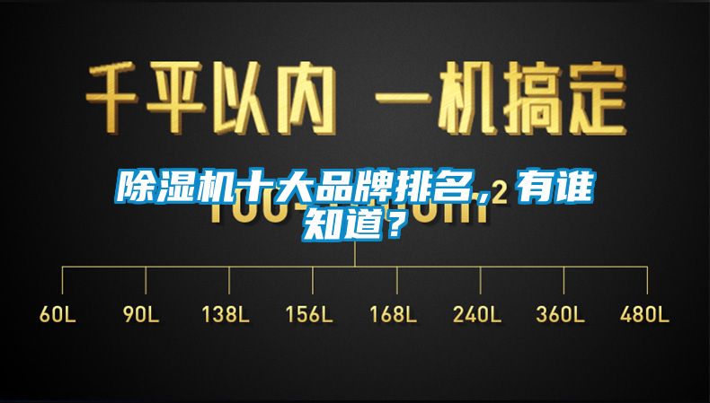 除濕機十大品牌排名，有誰知道？