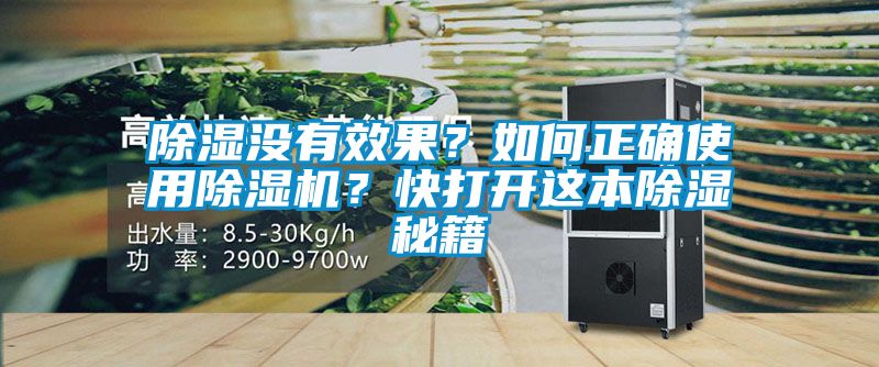 除濕沒有效果？如何正確使用除濕機？快打開這本除濕秘籍